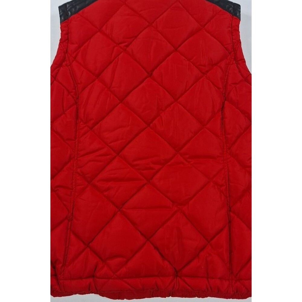 Marc New York Womens Medium Red Quilted Puffer Vest Asymmetrical Zip Full Zip - Picture 7 of 8